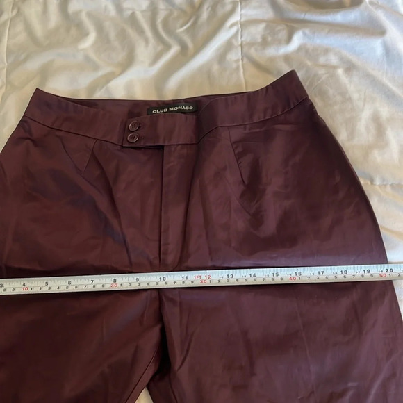 Club Monaco cotton/nylon casual pants burgundy size 10. Office wear light weught - Picture 10 of 10
